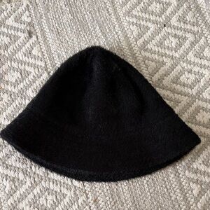 Women's Black Fuzzy Bucket Hat - Cozy Everyday Style